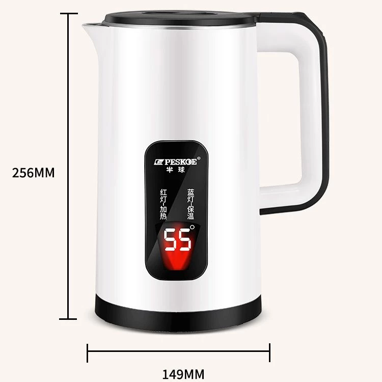 3L Kettle Electric 304 Stainless Steel Household 1500W High Power Portable