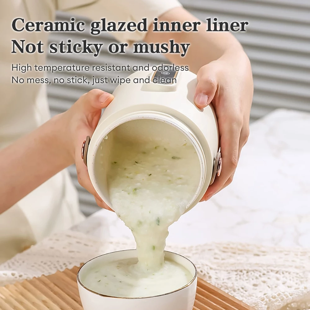 Portable Health Electric Stew Pot 900ML Electric Stew Cup Small Office Mini Porridge Machine