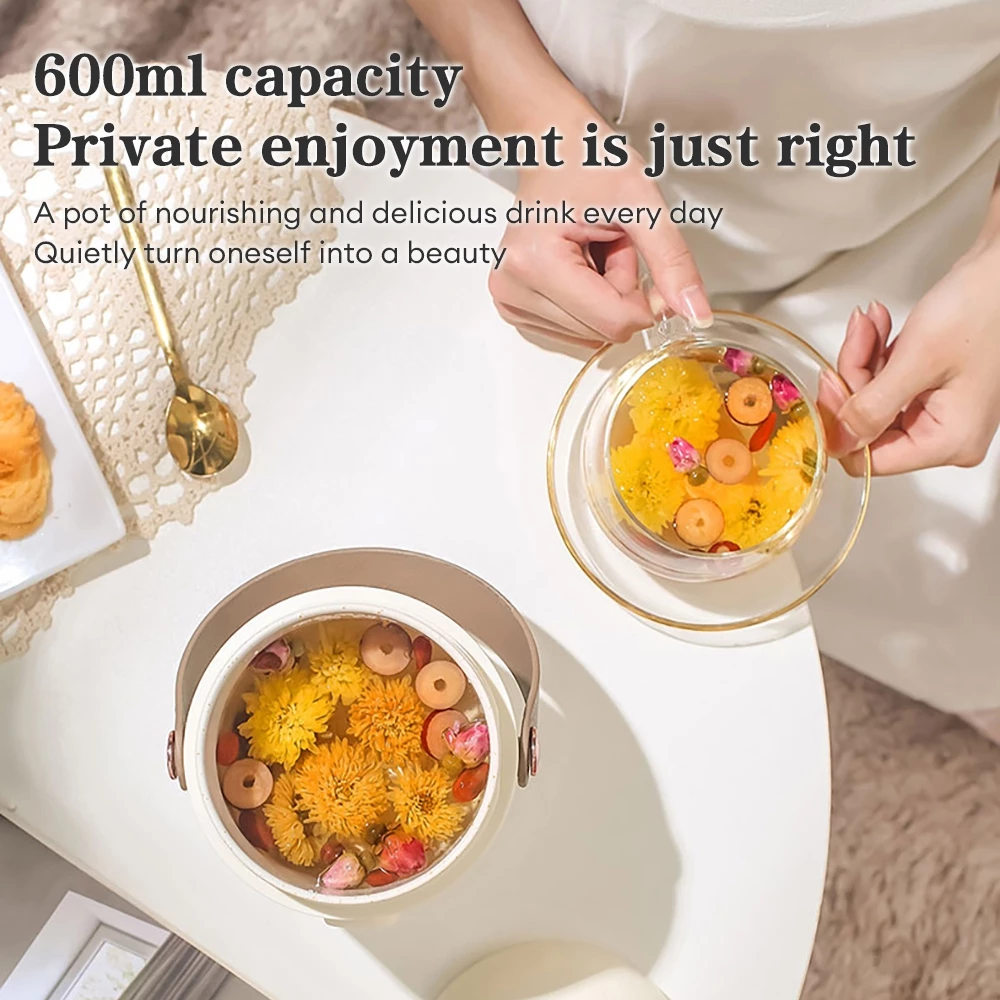 Portable Health Electric Stew Pot 900ML Electric Stew Cup Small Office Mini Porridge Machine