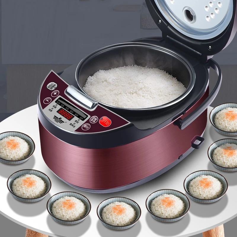 6L Big Rice Cooker Black Smart Screen Multifunction periuk nasi elektrik Non-Stick Rice Cooker For 3-10 People 多功能智能電鍋