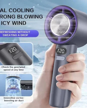 M11 Adjustable Handheld Mini Fan 120 Levels USB Charging Portable Cooling with Power Display
