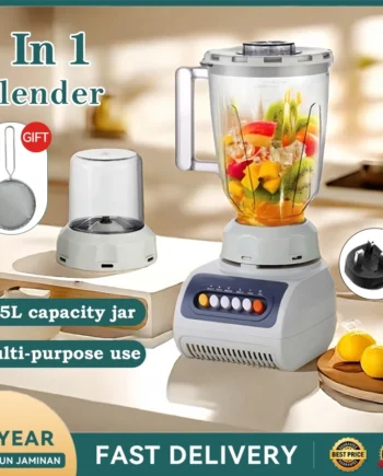 2 in 1 Blender Heavy Duty Countertop Mixer with Jug Multifunctional Juice Extractor Juicer Machine