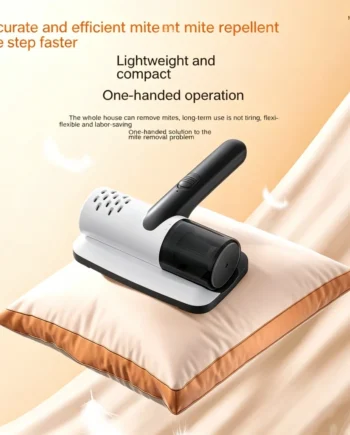 15000pa Dust Mite Vacuum Wireless Handheld Mite Remover Brush For Bed Quilt Cold Light Acaricide Disinfection Usb