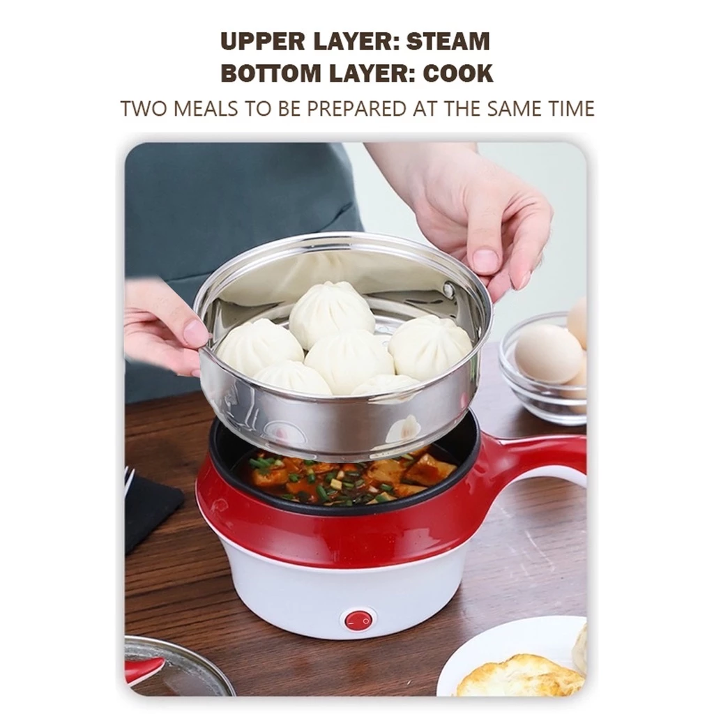 3 pin plug Electric Cooker Multifunction Frying Pan Mini Rice Cooker