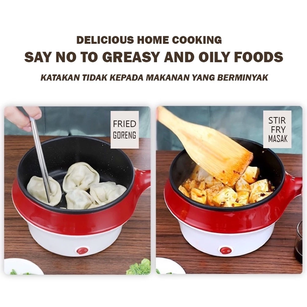 3 pin plug Electric Cooker Multifunction Frying Pan Mini Rice Cooker